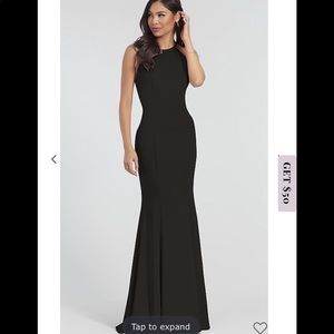 BLACK BRIDESMAID GOWN